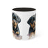 Rottweiler Pupies - Color Accent Mugs, 11oz